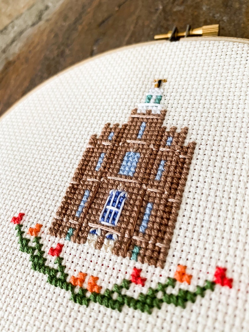 Logan Utah Temple Cross Stitch Pattern LDS Temple Art Etsy