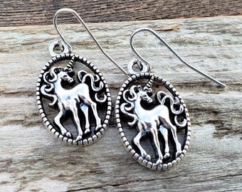 Unicorn Earrings - Silver unicorn earrings - Unicorns - FitUnicorn - Unicorn Jewelry - Unicorn symbols - urban legend earrings - fantasy