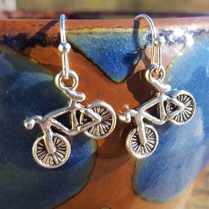 women&#39;s cycling Bicycle Earrings - Cycling earrings - Bike earrings - Bicycle PNW - Bicycling - Biking - sports earrings - female cyclists