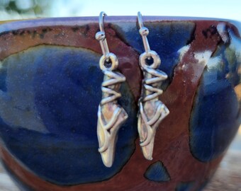 Ballet shoe earrings - Ballet dancer earrings - pointe shoes - ballet toe shoes - Ballet themed jewelry - Ballet earrings - Ballet jewelry