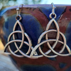 Trinity knot earrings - holy trinity charms - Celtic trinity symbol - Holy Trinity earrings - Celtic Handmade earrings - charm earrings