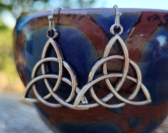 Trinity knot earrings - holy trinity charms - Celtic trinity symbol - Holy Trinity earrings - Celtic Handmade earrings - charm earrings