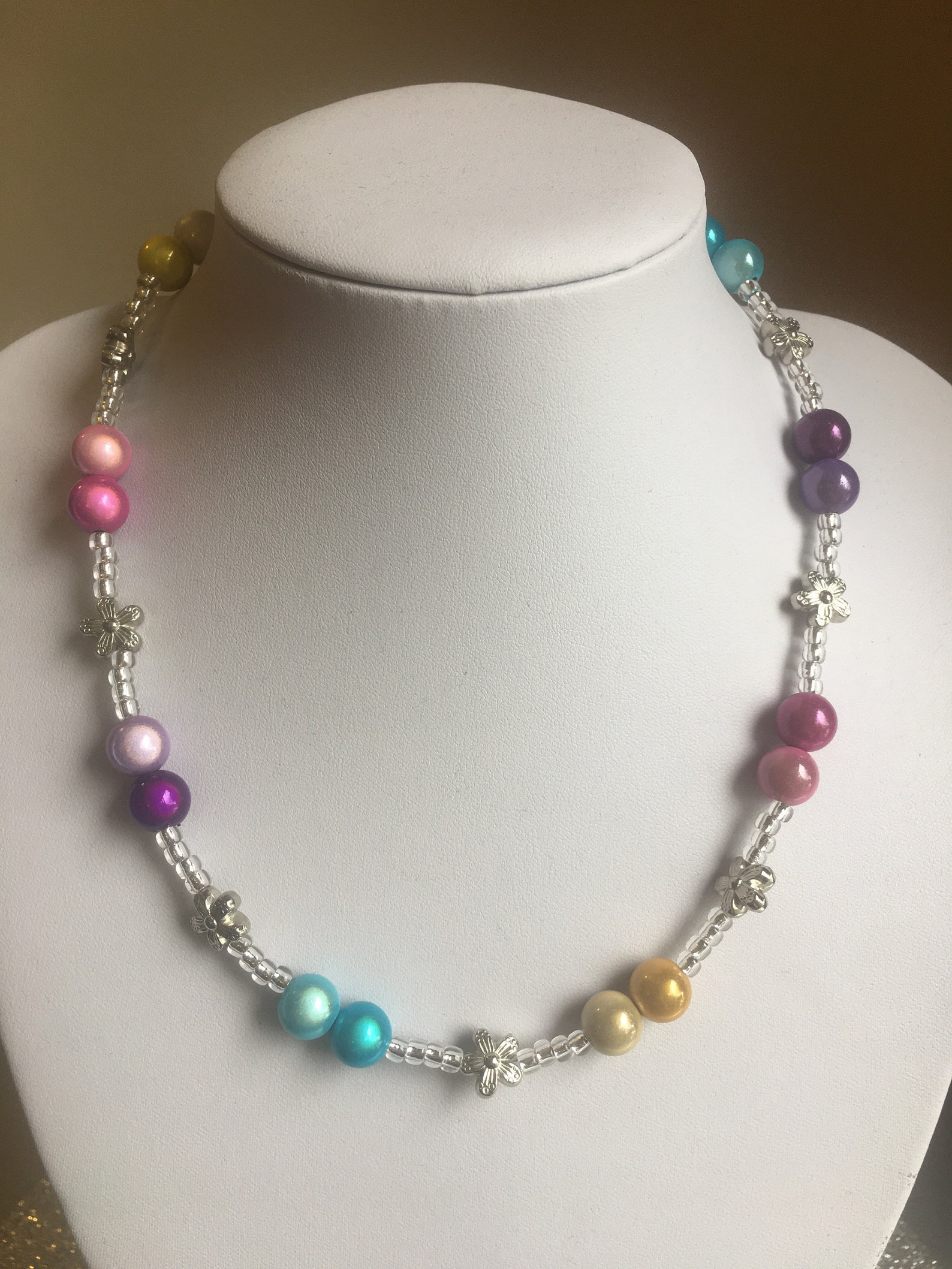 Miracle Bead & Flower Bead Necklace Etsy Hong Kong