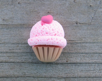 Pink Cupcake Needle Minder, Cupcake Needle Minder, Heart Needle Minder, Cupcake, Pink Cupcake, Needle Minder, Pink, Food, Cake