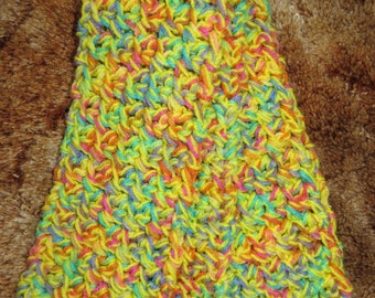 Multicolored Handmade Crocheted Scarf, Multicolored, Crocheted Scarf, Handmade Scarf, Handmade Crocheted Scarf, Scarf