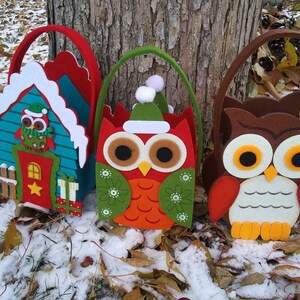 Felt Owl Bags, Cute Gift, Felt Bag, Owl, Many Uses, Winter, Holiday