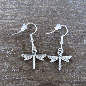 Sterling Silver Dragonfly Earrings, Dragonfly Earrings, Sterling Silver Earrings,  Hypoallergenic Earrings, Sterling Silver, Dragonfly