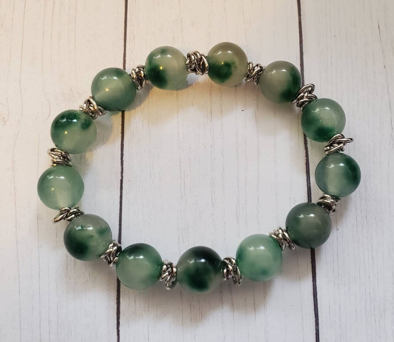 Feng Shui Green Beaded Bracelet Love Purity Jade Jewelry Bracelet