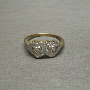 Vintage double heart sweetheart ring 2025