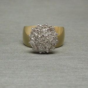 Wide band cluster ring sale