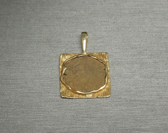 Square Coin Pendant - Etsy