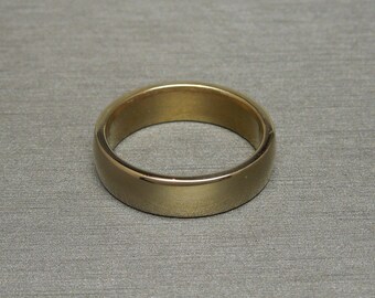 Men's Vintage Estate 14K Yellow Gold Thick Gauge Heavy Duty 5mm Comfort Fit Wedding Band Sz 8.25