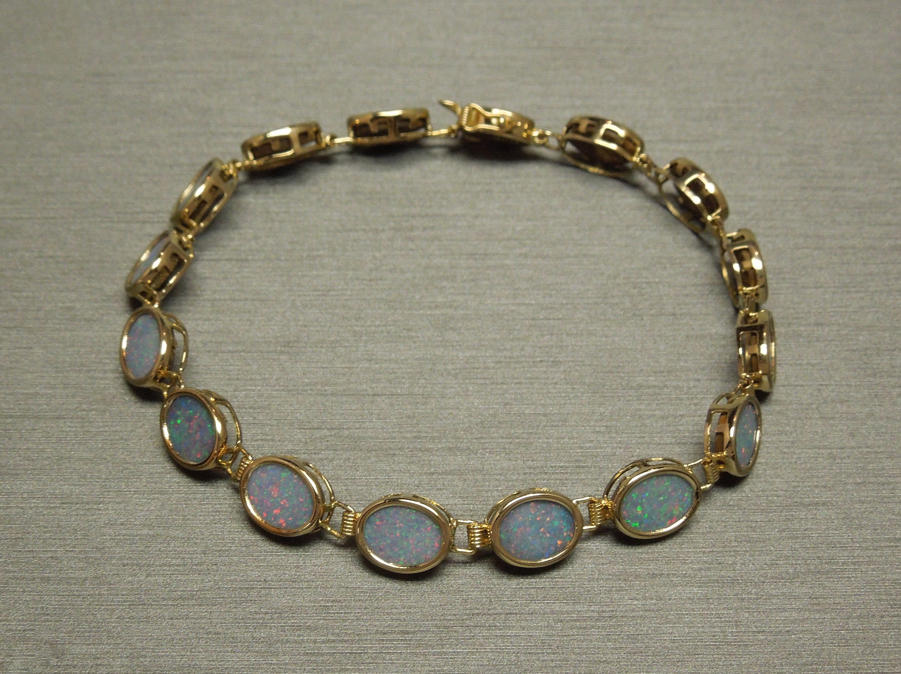 Vintage Estate C1980 Handmade 14K Gold Bezel Set Genuine