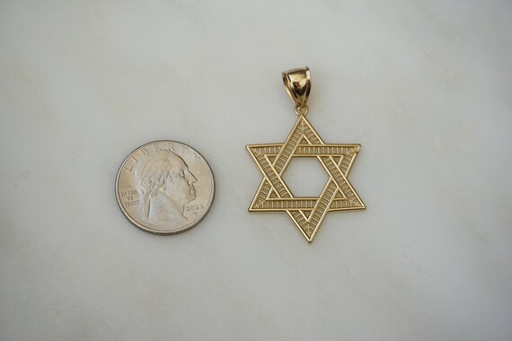 14K Gold Star of David / Unisex Vintage Estate C1… - image 4