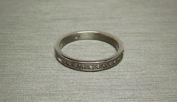 Unisex Vintage Estate C1980 14K White Gold 0.50TC… - image 3