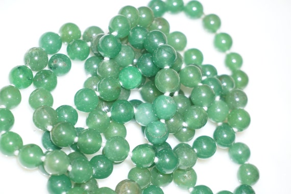 Vintage Jade Beads / Vintage Estate Natural Green… - image 8