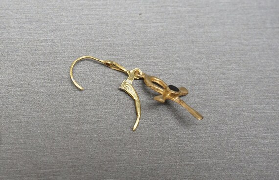 Ankh Earrings / Vintage Estate C1970 Gold Vermeil… - image 5
