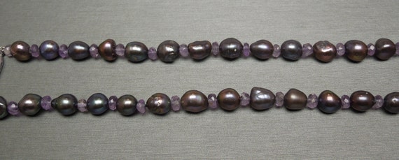 Vintage Estate Lavender Jade, Peacock Pearl & Ame… - image 3