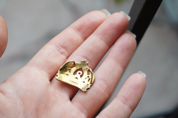 Ruby Diamond Crown Pendant / Vintage New Orleans … - image 8