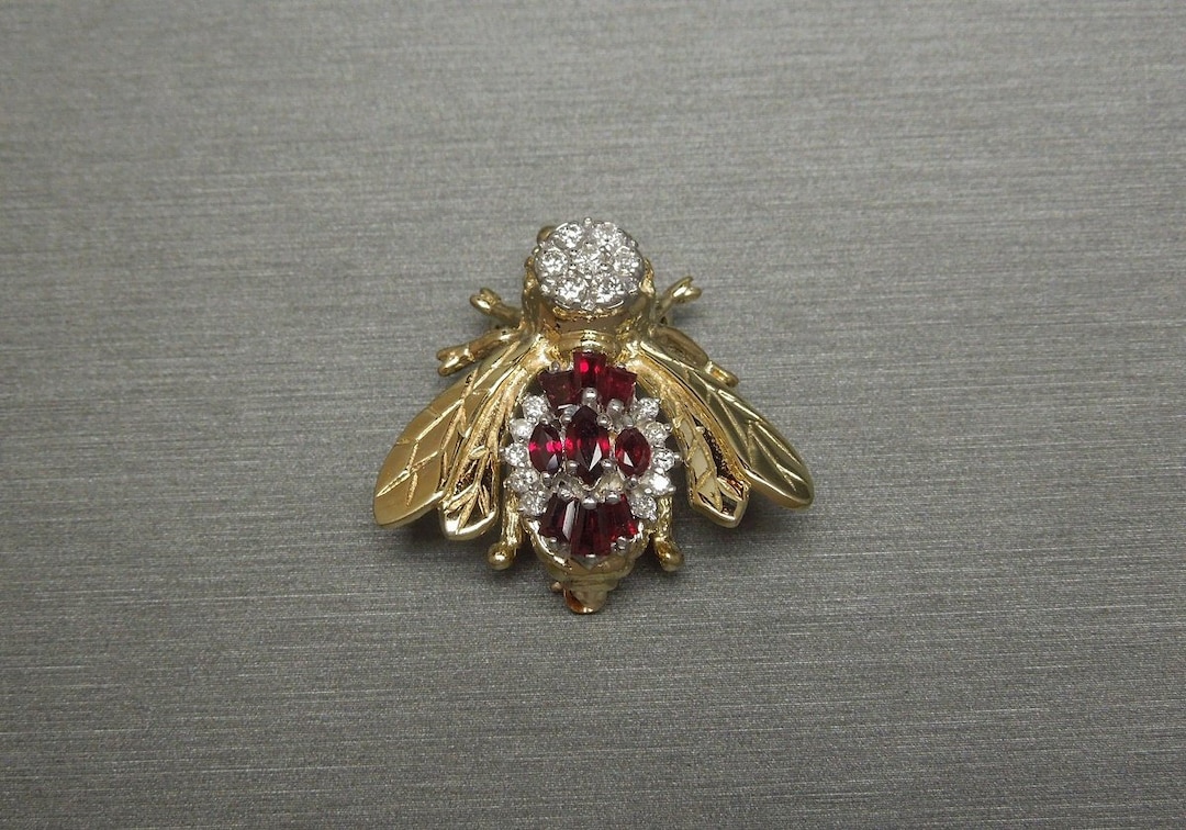 Vintage Estate C1970 Fine Jewelers Guild 14K Gold 0.95TCW Fine Red Ruby