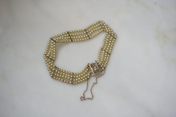 Antique Seed Pearl Bracelet / Rare Antique Estate… - image 1