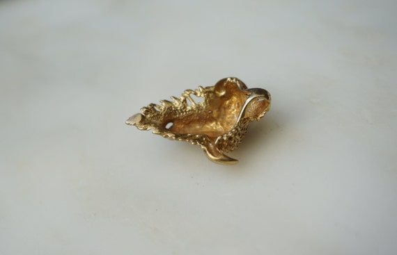 Gold Bison Slide Pendant / Unisex Men's Vintage E… - image 4