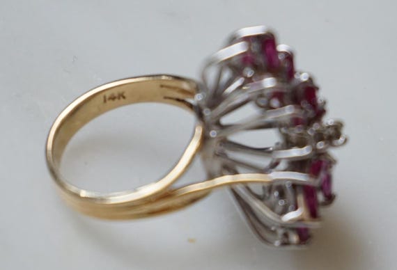 Mid-Century Ruby Waterfall Ring / Vintage Estate … - image 7