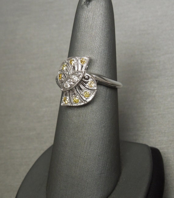 Mid Century Estate C1960 14K White Gold 0.30TCW W… - image 2