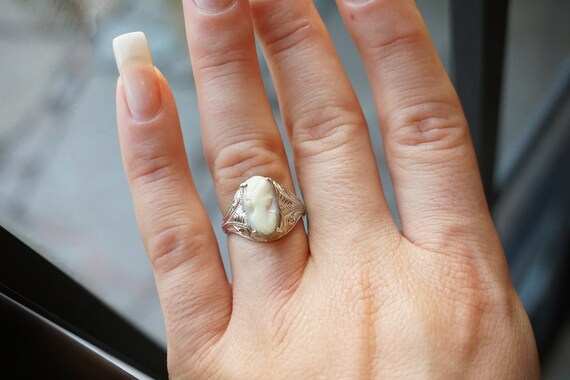 Antique Cameo Ring / Antique Pre Art Deco Estate … - image 3