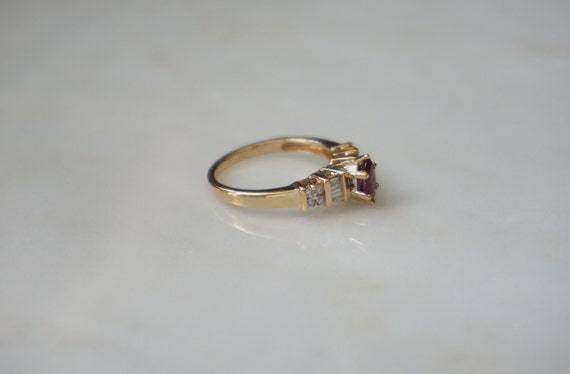 Marquise Ruby Ring / Vintage Estate 14K Gold 0.96… - image 9