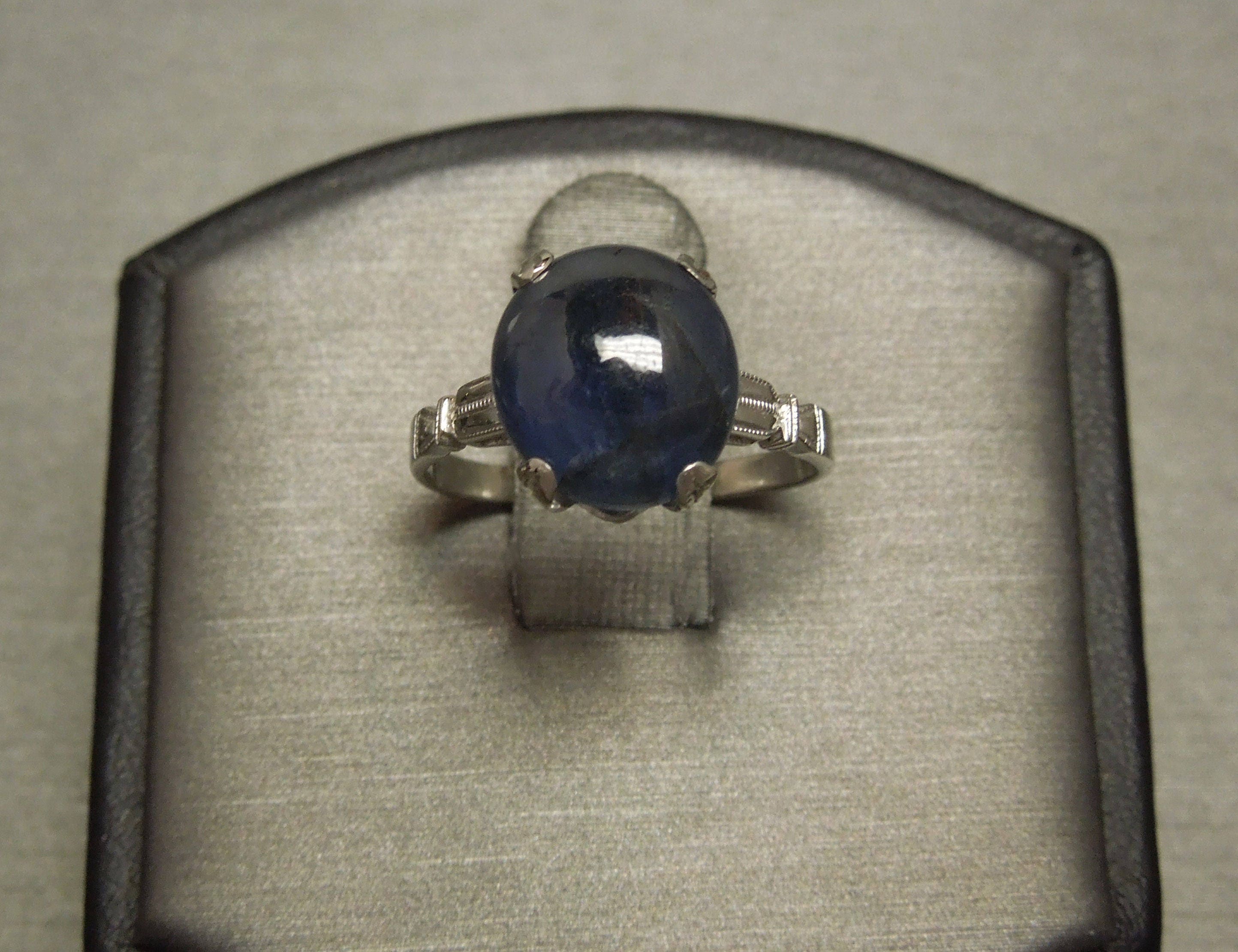 Antique Art Deco Estate C1920 10K White Gold 3.80ct Oval
