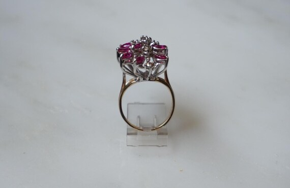 Mid-Century Ruby Waterfall Ring / Vintage Estate … - image 5