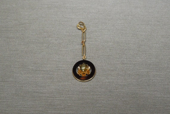 Antique Edwardian Estate 10K Gold 0.30ct Cats Eye… - image 1