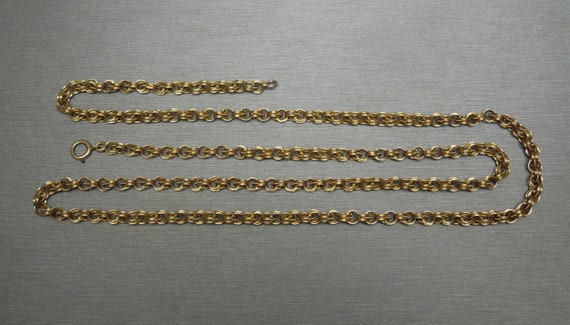 Victorian Gold Link Chain / Victorian Estate Circ… - image 1