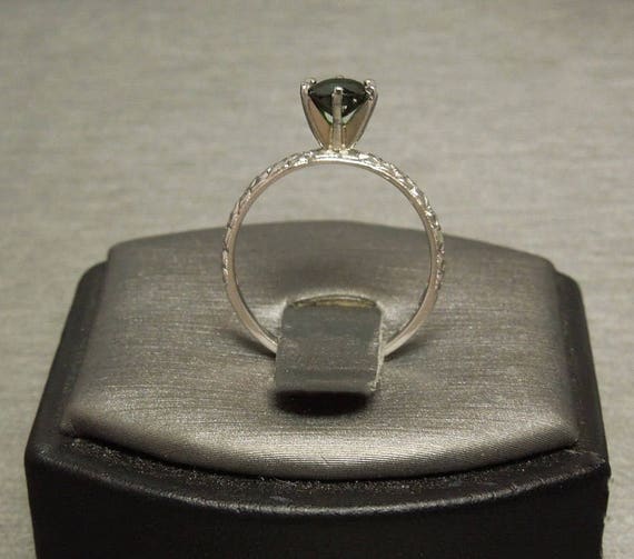 Vintage Estate C1970 Antique Style 14K White Gold… - image 5