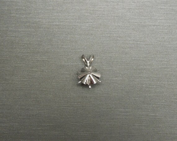 Mid Century Estate C1960 14K White Gold 0.10ct Br… - image 7