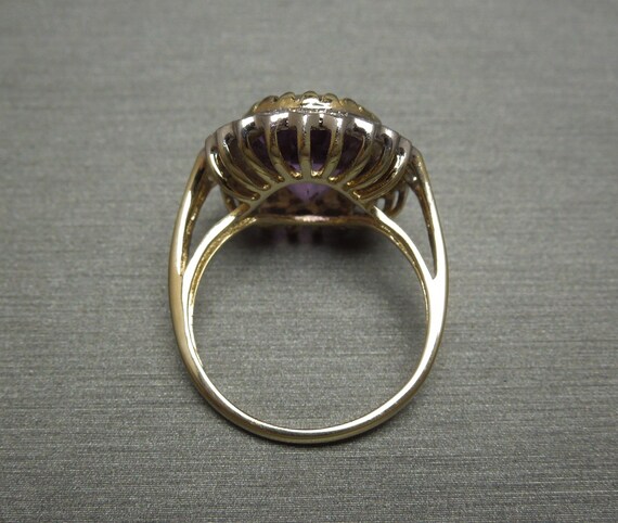 Vintage Estate 14K Gold 10.50TCW Oval Amethyst So… - image 6