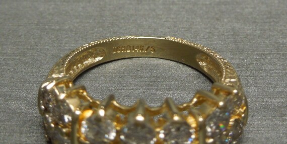 Vintage Estate 14K Gold Snake-Skin 2.25TCW Brilli… - image 8