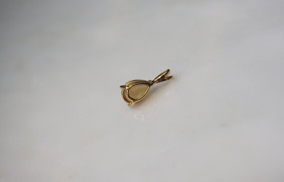 Pear Opal Pendant / Vintage Estate C1970 14K Gold… - image 4