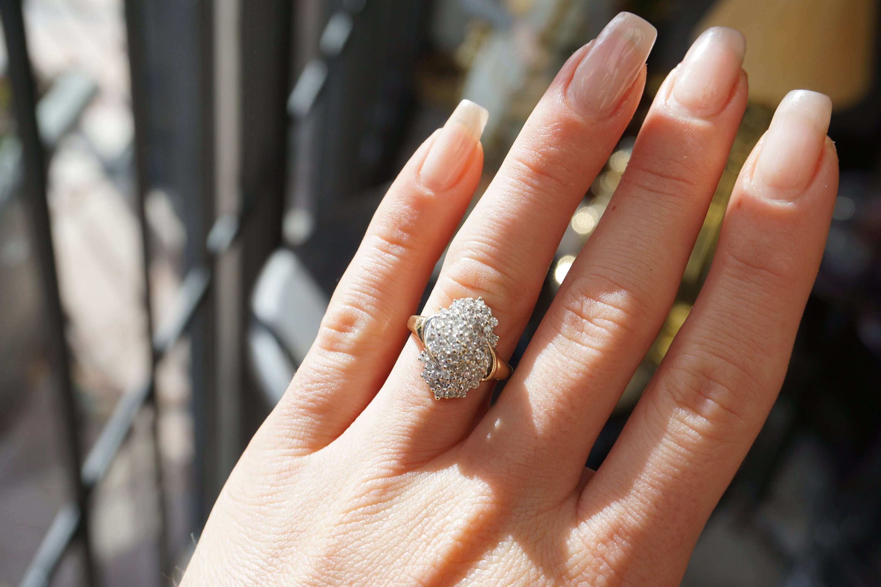 ヴィンテージ ダイヤモンドリング　10K S Diamond Cluster Ring / Vintage Estate 10K Gold 1.50TCW