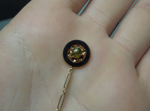 Antique Edwardian Estate 10K Gold 0.30ct Cats Eye… - image 2