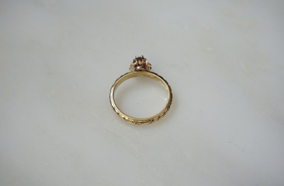 14K Diamond Buttercup Ring / Vintage Estate C1950… - image 3