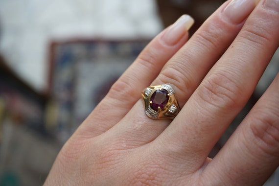 Mid-Century Ruby Ring / Mid Century Estate C1960 … - image 6