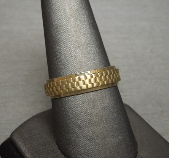 Unisex / Men's Vintage Estate C1970 14K Gold Geom… - image 3