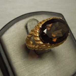 Vintage Estate Ancient Roman 925 Gold Vermeil Rope 10ct Smokey Brown ...