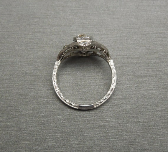 Edwardian Estate C1910 Platinum Filigree 0.80TCW … - image 7