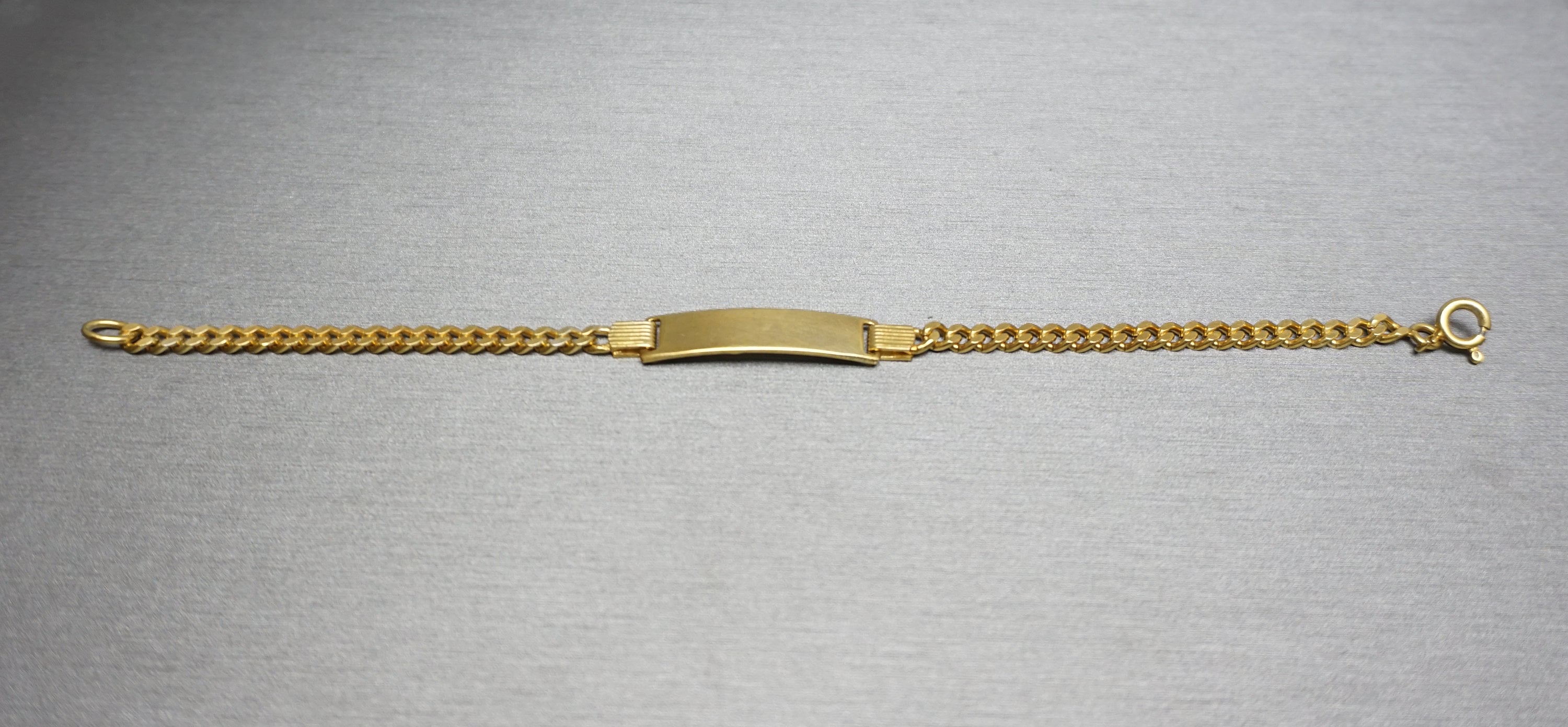 Gold ID Bracelet / Unisex Vintage Mid Century Estate C1960