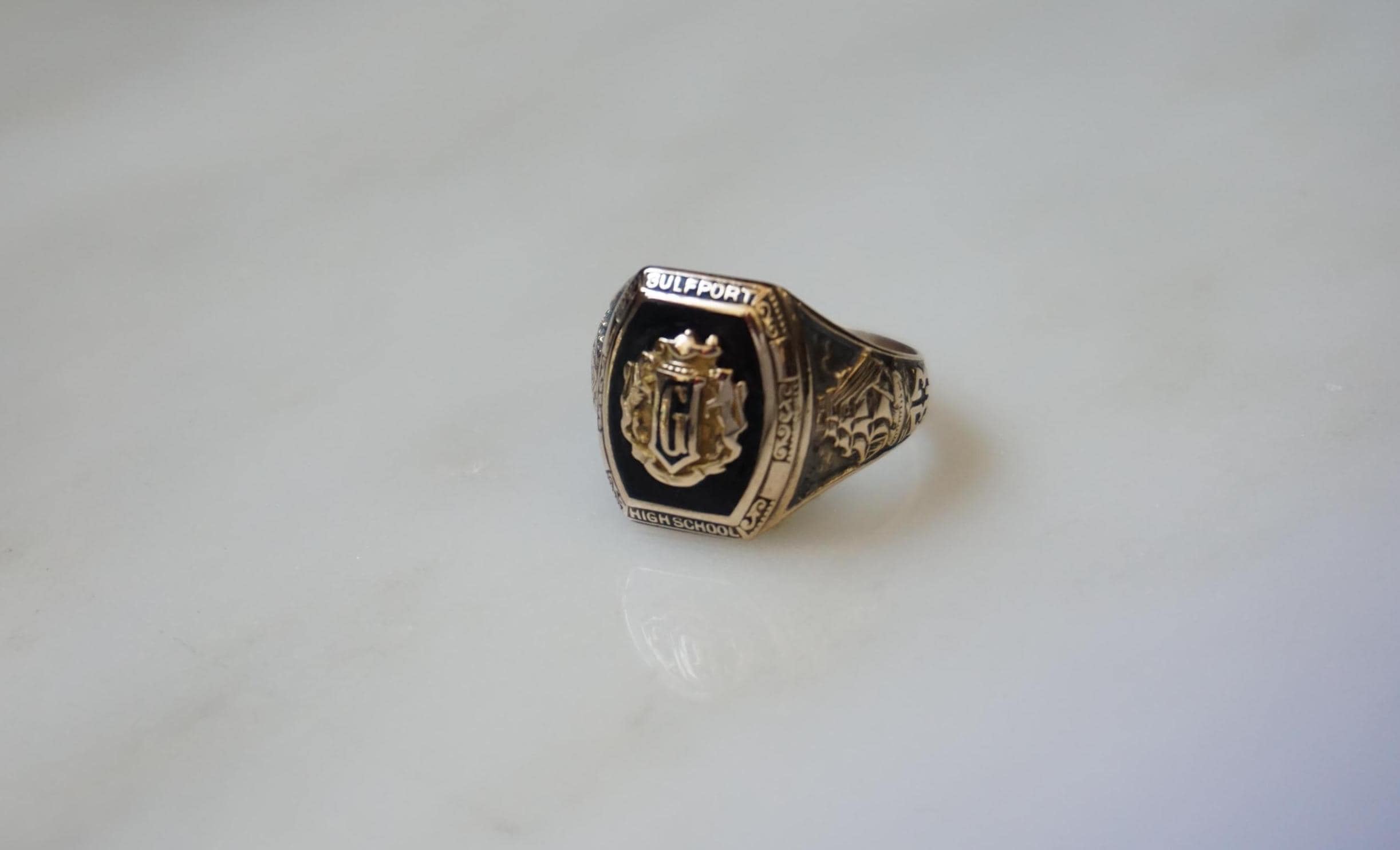 1933 GULFPORT Class Ring / Men's Antique Estate C1930 10K