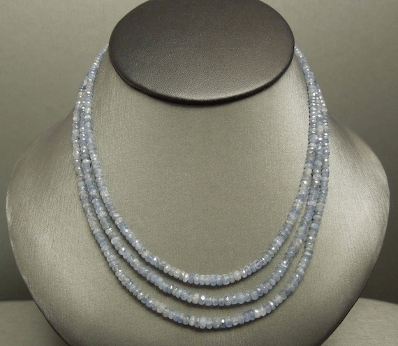 150TCW Multi-Faceted Natural Sapphire Triple Stra… - image 2