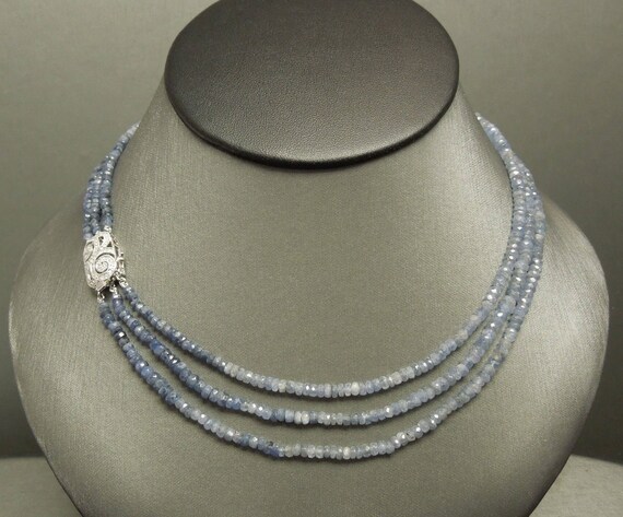 150TCW Multi-Faceted Natural Sapphire Triple Stra… - image 1